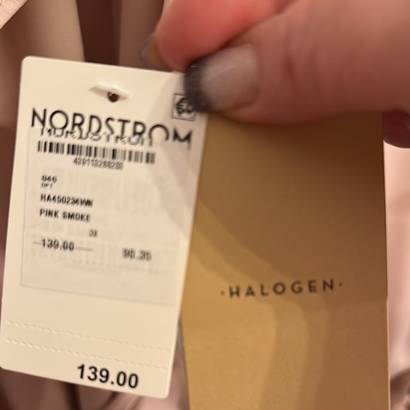 Halogen Drape Tie Waist Trench Coat in Pink Smoke, Size 3X (22/24) NWT - Picture 13 of 15